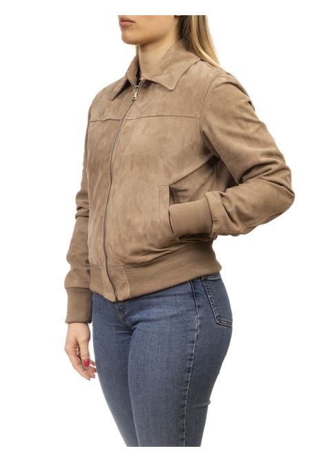 giubbino camoscio tortora PK BY PASKAL | 317CAM-TORTORA